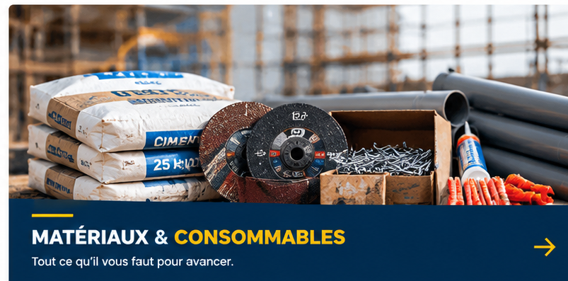 Matériaux & Consommables — Tout ce qu'il vous faut pour avancer.