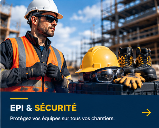 EPI & Sécurité — Protégez vos équipes sur tous vos chantiers.