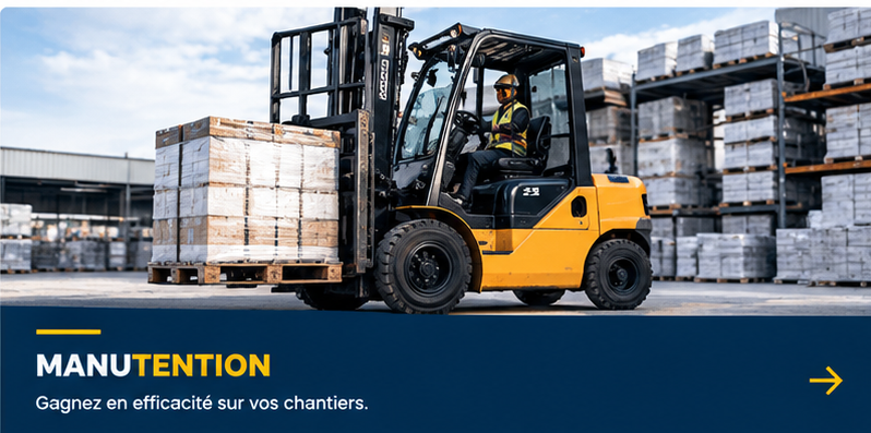Manutention — Gagnez en efficacité sur vos chantiers.